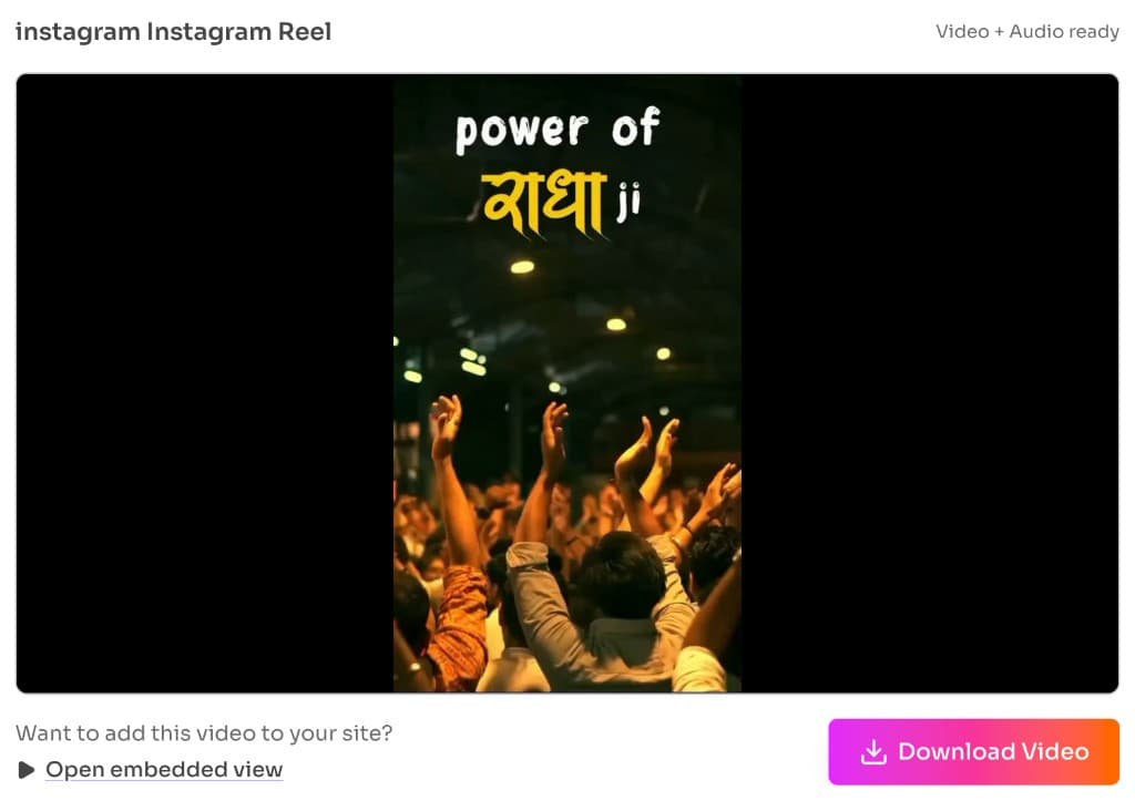 How to Download Instagram Videos for Free (Instagram to MP4) — Instagram Reel preview with Download Video button on FrontendGeek