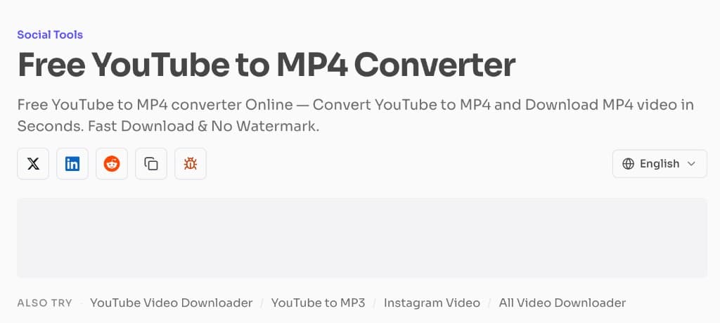 FrontendGeek Free YouTube to MP4 Converter tool page open in the browser