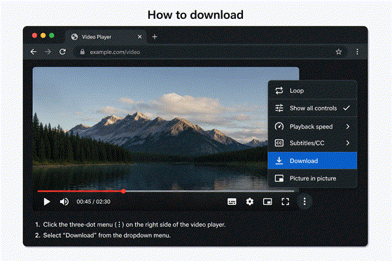 Instagram video download quick guide How to download an Instagram video: click Download Video or use the preview player menu