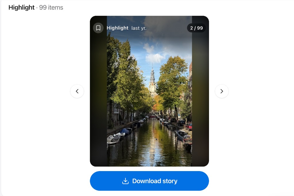 Instagram Highlight Viewer & Downloader — preview slides and download public photos or videos